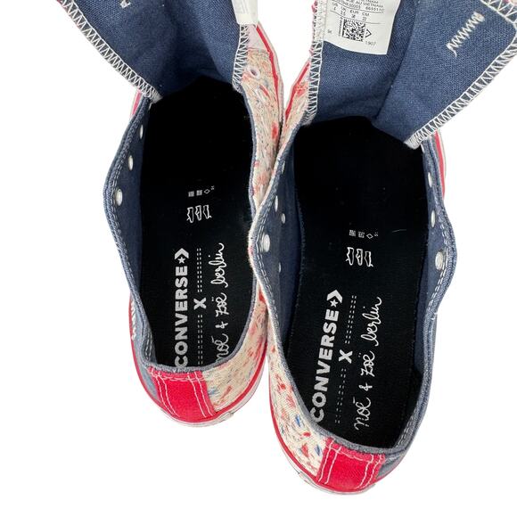 Converse x Noe & Zoe Berlin Floral MPH Sneakers Blue/ Multicolor Womens Size 4 - Picture 7 of 10